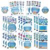 Cartoon Fish Tank Sticker Miniature Scene Sticker for Water Bottle Scrapbooking Journal Phone Case Laptop Nursery Wall