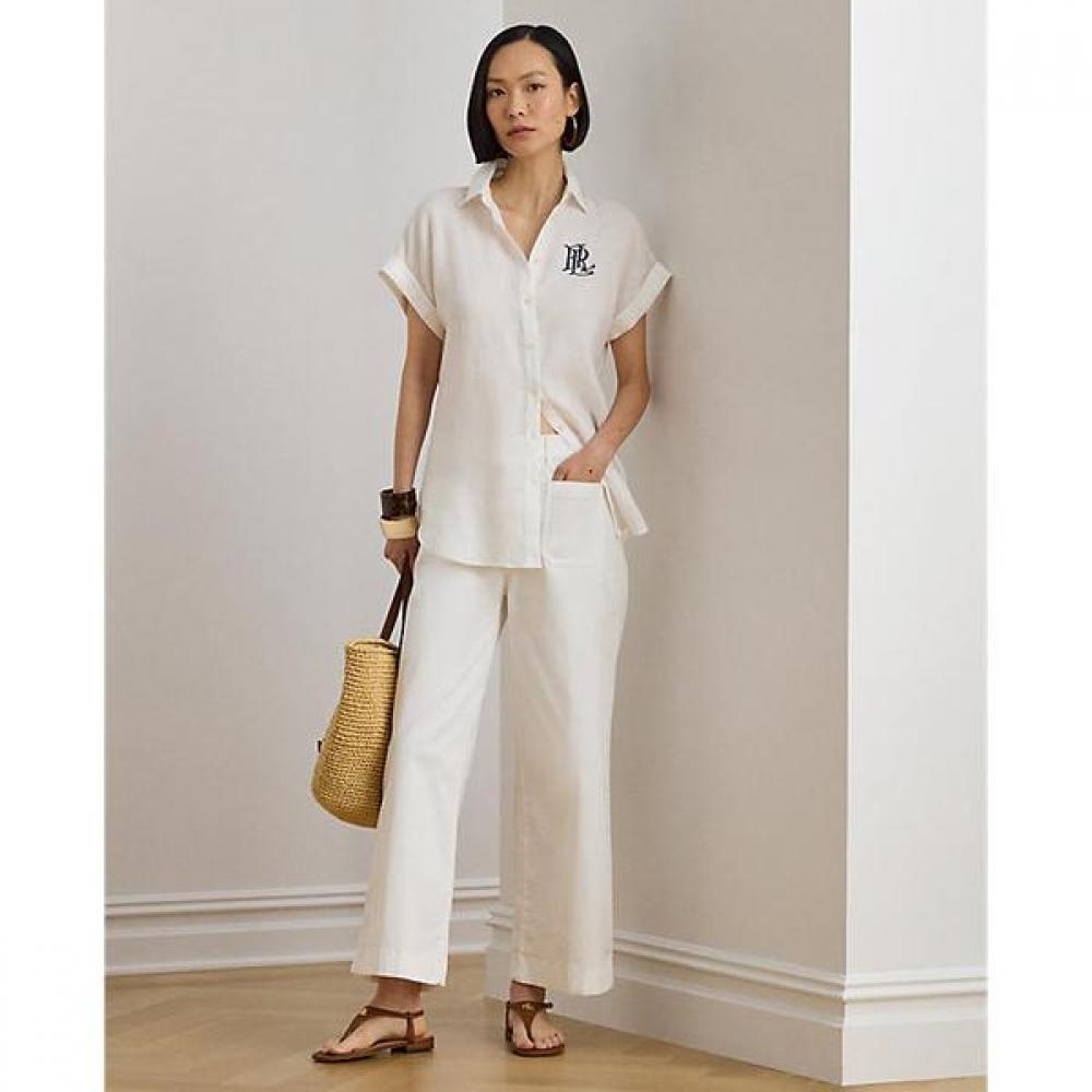 Lauren Ralph Lauren Stretch Chino Wide Leg Crop Pants Wmlrpntsbv20332100 0