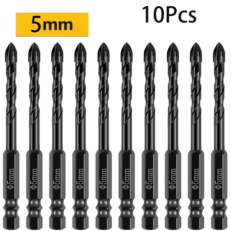 Multiple pack options Cross Hex Tile Drill Bit Set Glass Concrete Ceramic Tile Hard Alloy Triangle Drilling Bit Hole Opener
