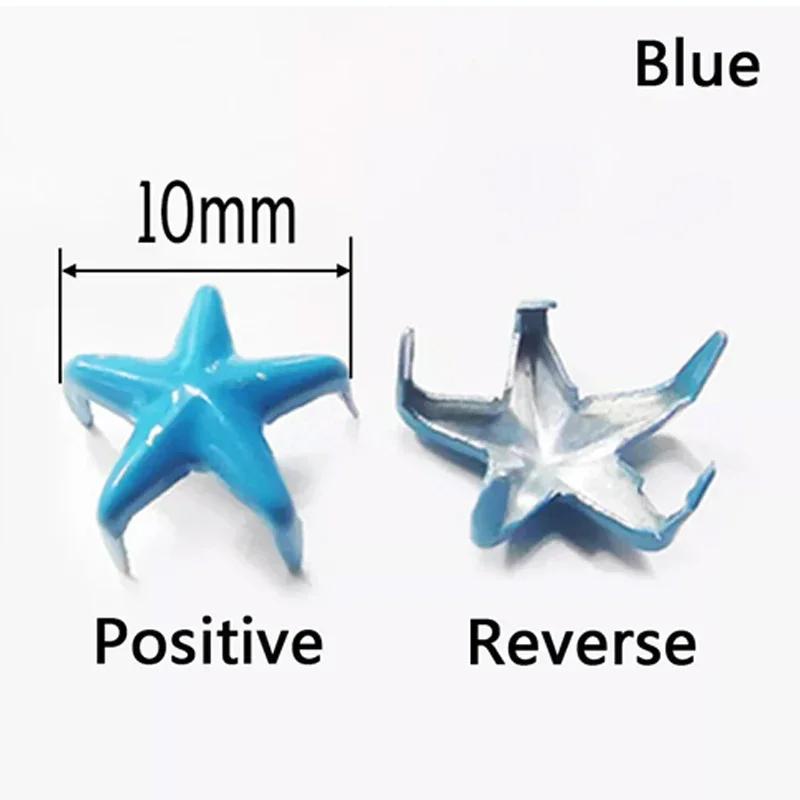 Star Rivets 7mm 10mm 15mm 20mm Gold Silver Buttons DIY Scrapbooking Embellishment Handmade Shoes Bags Fastener Brads Decors