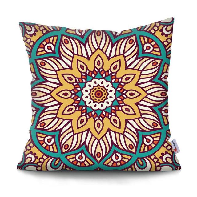 Home Decor Colorful Mandala & Geometric Printed Pillowcases Pattern Cushion Cover Suitable for Sofa Bedroom Car Pillow Cover