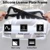 Silicone License Plate Frame, Black American Flag License Plate Frame, Rubber Licence Plate Frame Holder, 3D Stars And Stripes USA Flag Front Rear