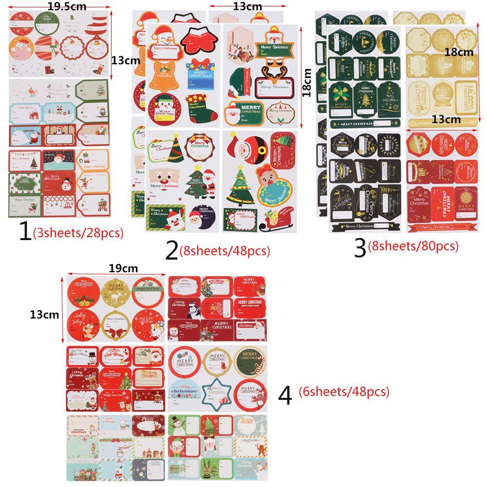 Adhesive Biscuit Package Sealing Xmas Ornament Package Label Gift Paper Sticker Merry Christmas