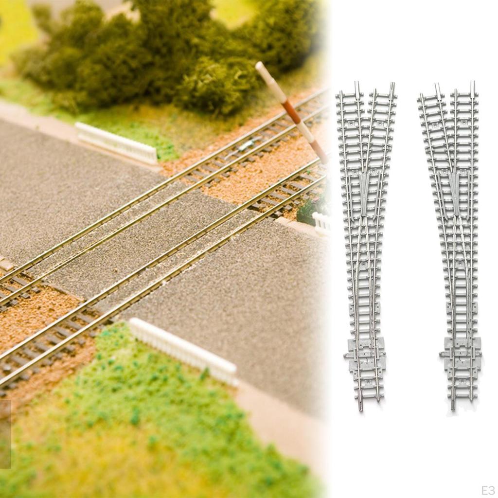 Train Model Turnout Scale for Enthusiasts White Copper 19cmx1.65cm Railroad Railway System