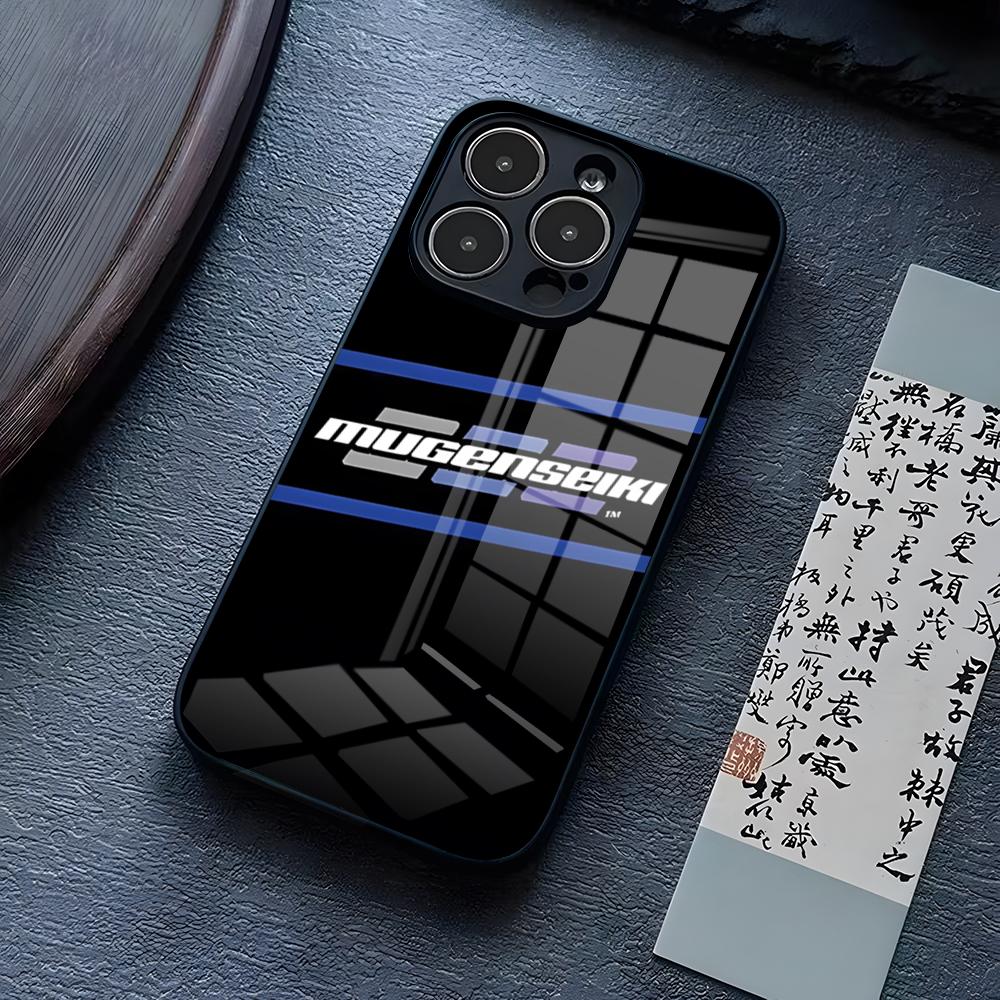 Mugen Seiki Rc Logo Phone Case For IPhone 16 Pro Max 14 15 Plus 13 Mini 11 12 X XR XS 8 7 Plus SE Glass Back Cover