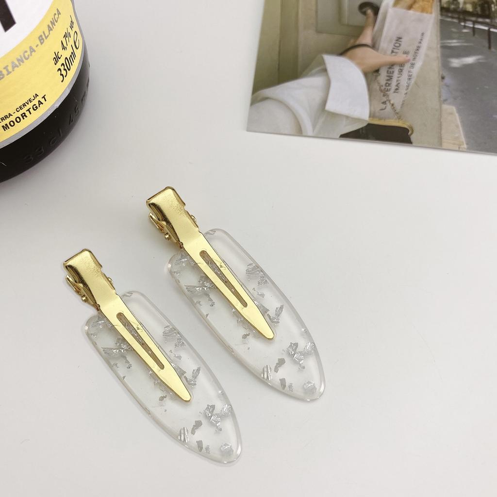 2PCS No Bend Hair Clips for Women Girls Pink Acrylic Acetic Hair Styling Seamless Hair Barrettes Tool Hair Accessories