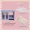 Mini Doll Furniture Bedroom Children Play House Double Bed Wooden Fabric Bed OB11 BJD Doll