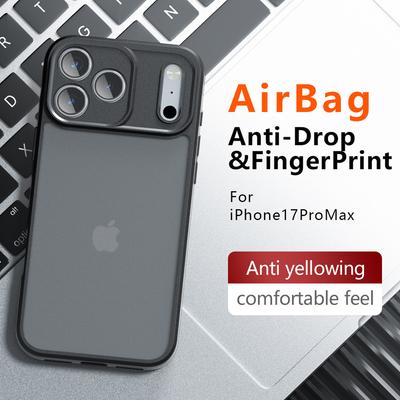 For iPhone 17 Pro Max 17 Air 17 Pro Case Shockproof Frosted Skin Feel Matte PC+TPU Anti-fingerprint Transparent Cover