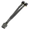 For GPU Graphics Card Power Extension Cable 8pin For PCI-E to 2x 6+2pin for Mining Rig 18AWG Copper Wire Flexible Modular Design