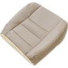 NLQR Front Driver Side Bottom Replacement Microfiber Leather Seat Cover Tan Compatible with Ford F250 F350 F450 F550 Lariat 2002 2003 2004 2005 2006