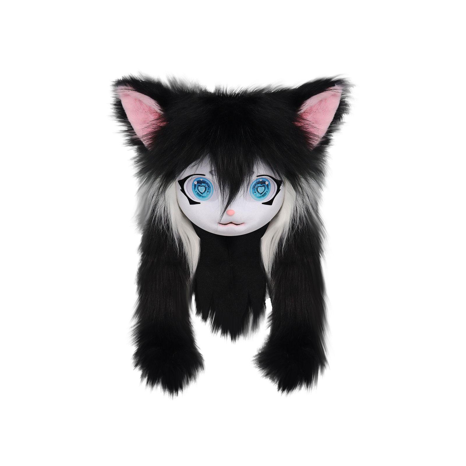 

Finished Animal Head Kig Wearable Headgear One Size Темно-синій