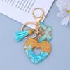 1 stk Nøkkelring Kreativ Sommerfugl Dusk for Lommebok Håndveske Kjærlighetshjerte Bilnøkkel Tilbehør Resin Nøkkelring Krystall