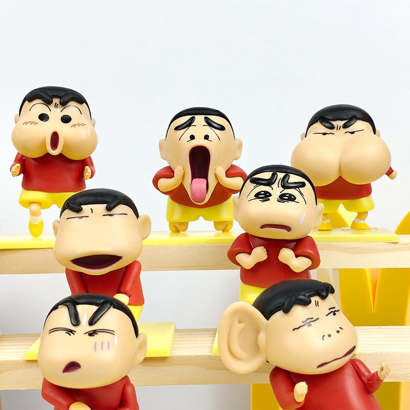 1Pcs Cute Birthday Holiday Gifts Cartoon Animated Crayon Shinchan Strange Blind Box Handmade Doll Desktop Decoration Ornament