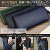 ATIANNI Men's Long Wallet, Made with Genuine Tochigi Leather, Large Capacity, L-Shaped Zipper, Skimming Prevention, Coin Purse, Stylish Cowhide Leathe
