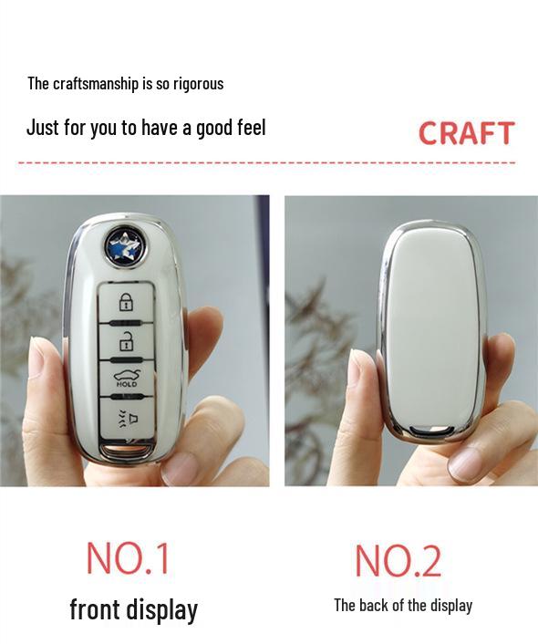 Dongfeng Venucia Key Case for T90, D60, T70, T60 Models - Car Decoration Shell with Buckle