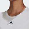 Adidas Solid Color Logo Crew Neck T-Shirt Women Tops Grey White HD9542