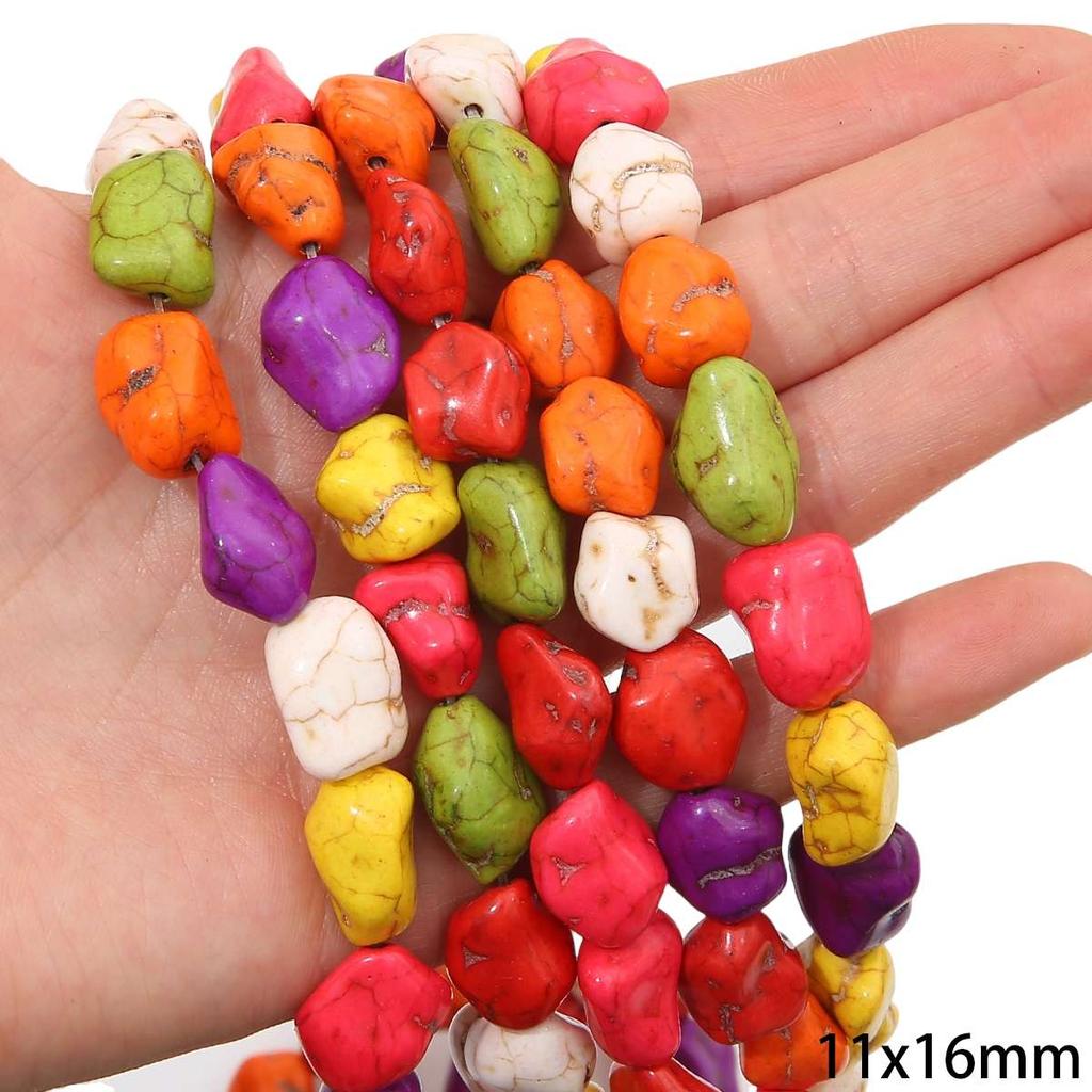 Synthetic Colour Turquoise Various Shapes of Colour Beads For Handmade Bracelet Necklace Keychain DIY Craft Jewelry Making Accessories