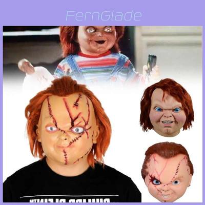 Masque d'Halloween Chucky en Latex avec Effet Sang pour Cosplay de Fête d'Horreur