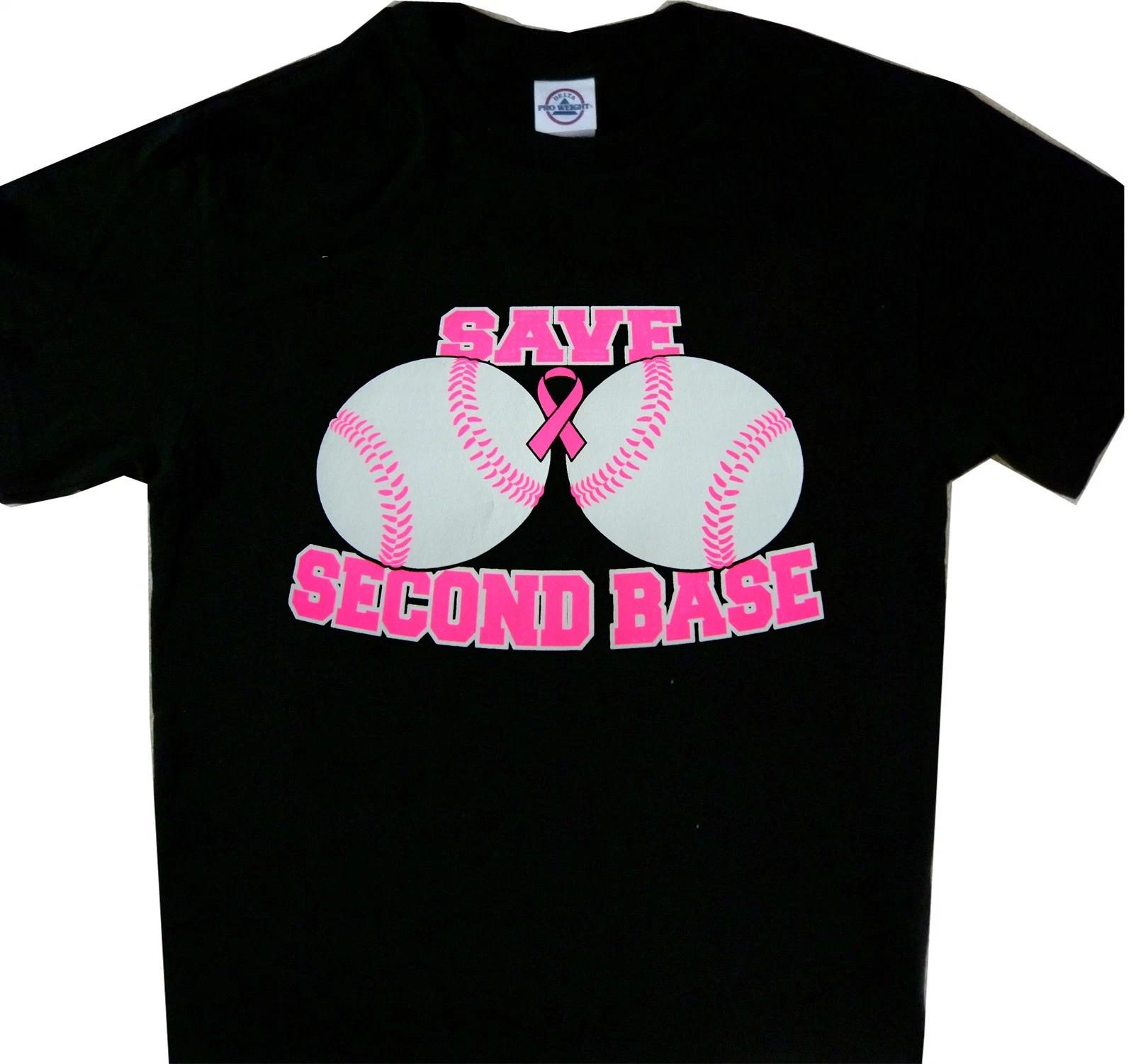Save Second Base Fight Cancer Brand New Tee Shirt XL