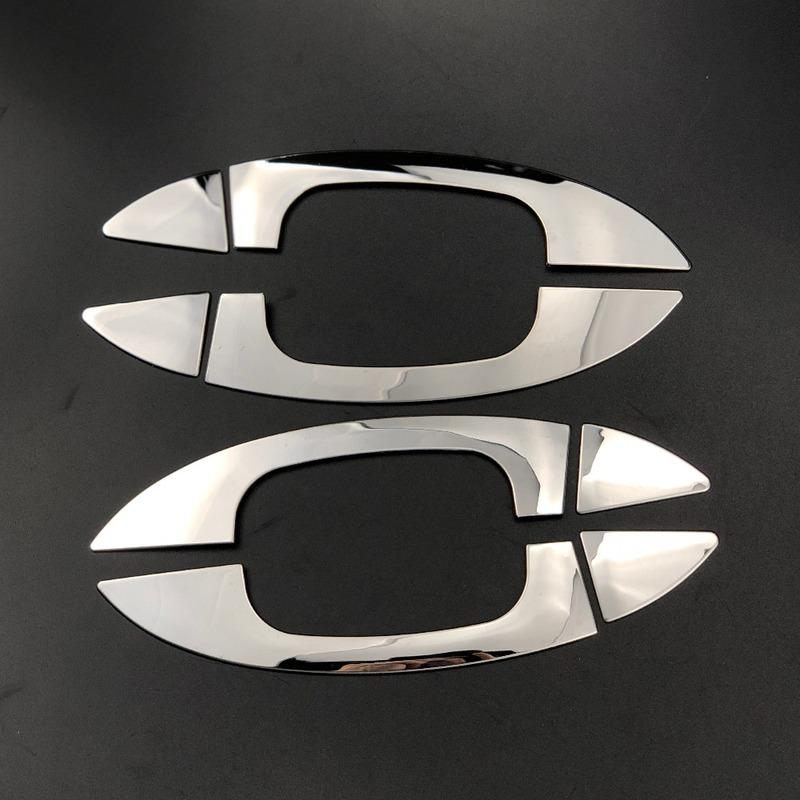 Car-styling stainless steel door handles trim cover stickers for Volkswagen Golf 6 Passat Scirocco T-ROC Sharan for Skoda Superb