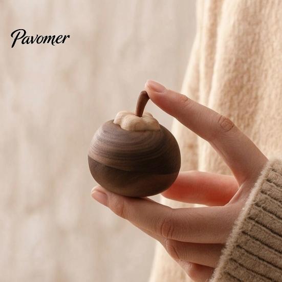 Minimalist Wood Aroma Diffuser Mangosteen Passive Oil Diffuser, Wooden Essential Creative Aromatherapy Yoga Meditation Scent Tool Diffusers,