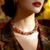 Elegant French Crystal Beaded Choker Necklace for Women - Trendy, Light Luxury, Perfect with Evening Dress