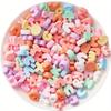 50pcs Solid Random Color Letters Cute Cartoon Cream Glue Phone Case Resin Accessories Hair Clip DIY Jewelry Handmade