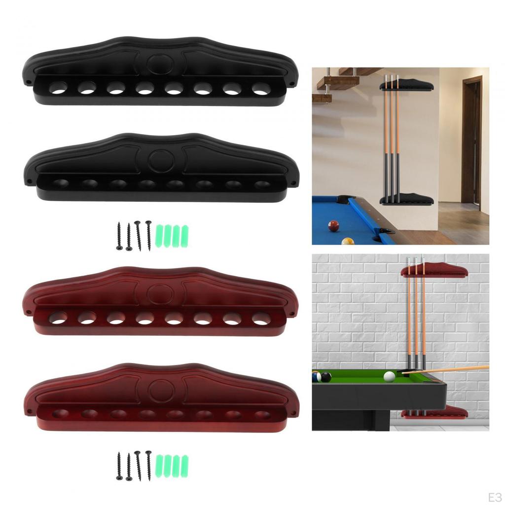 Elegant Wall-Mounted Pool Cue Storage Solution