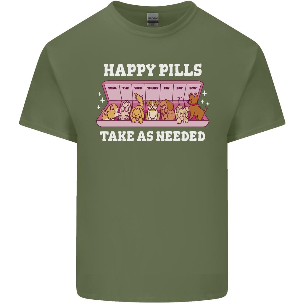 Happy Pills Antidepressants Dogs Unisexs Light Cotton TShirt