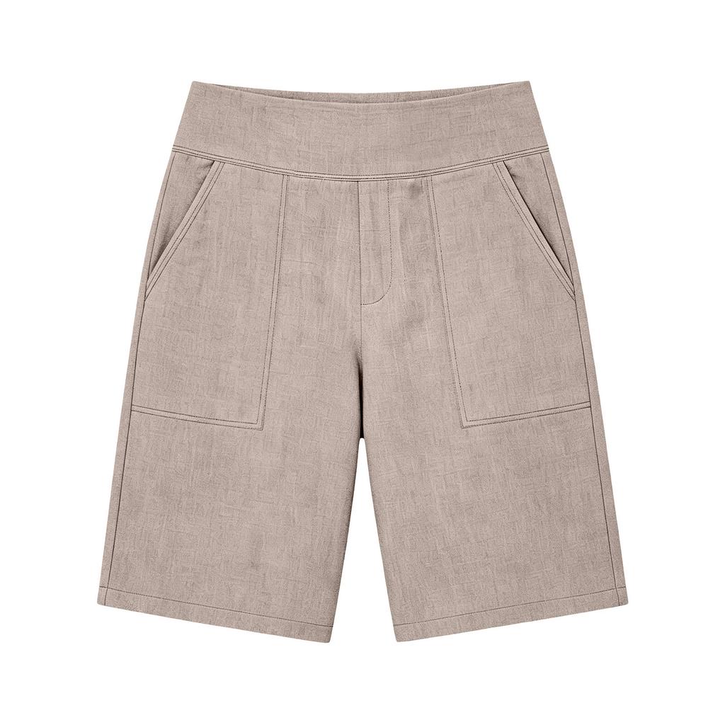 High Waist Casual Shorts for Women Soft Stretchy Fabric Relaxed Fit with Wide Elastic Waistband and Pockets