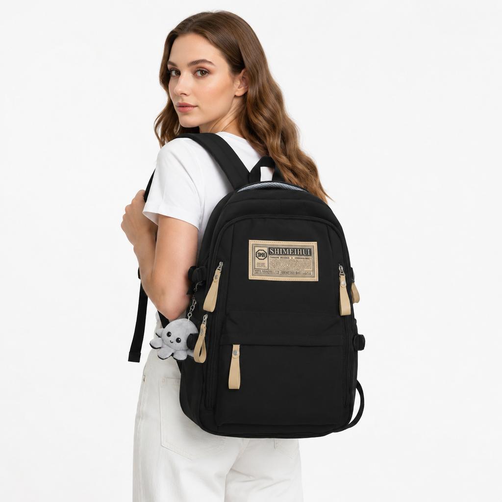 Women'S Backpack Suitable For High School And Middle School Students Fashionable And Versatile Casual Large-Sized Backpack