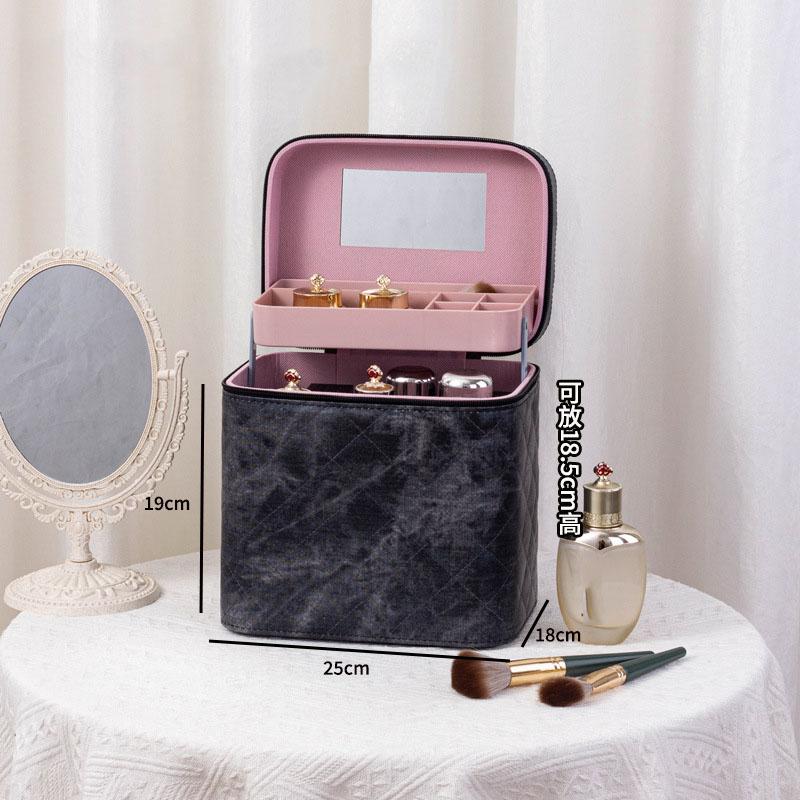 Large Capacity Advanced PU Leather Makeup Bags Fashion  Women's Travel Multiple Models Portable Makeup Box Portable Storage Bags