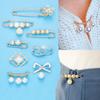 Fashion Imitation Pearl Pendant Brooches Anti-Light Exposed Clothing Safety Pin For Women Sweater Cardigan Decor