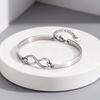 Infinite Symbol Link Bracelet for Women, Stainless Steel Zircon Bangle, Statement Jewelry Valentine's Day Gifts