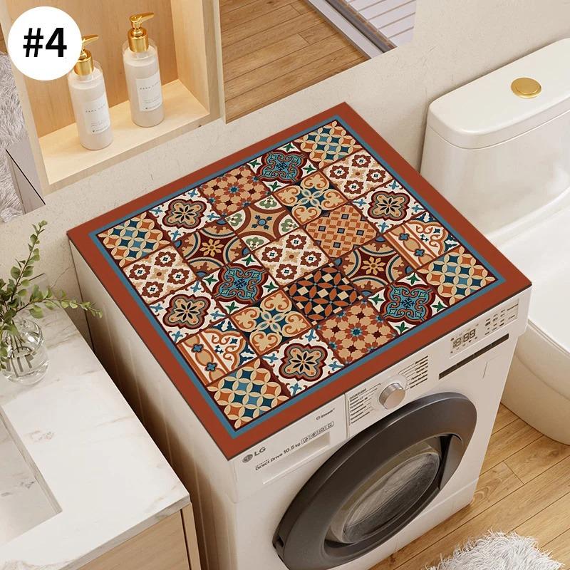 Washing Machine Dust Pad Cover Waterproof Oven Microwave Fridge Top Protector Mat Coffee Drain Pad Table Placemat Kitchen Rubber