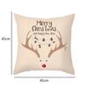 Merry Christmas Cushion Cover Santa Claus Elk Pillow Cover Living Room Sofa Home Room Decorations