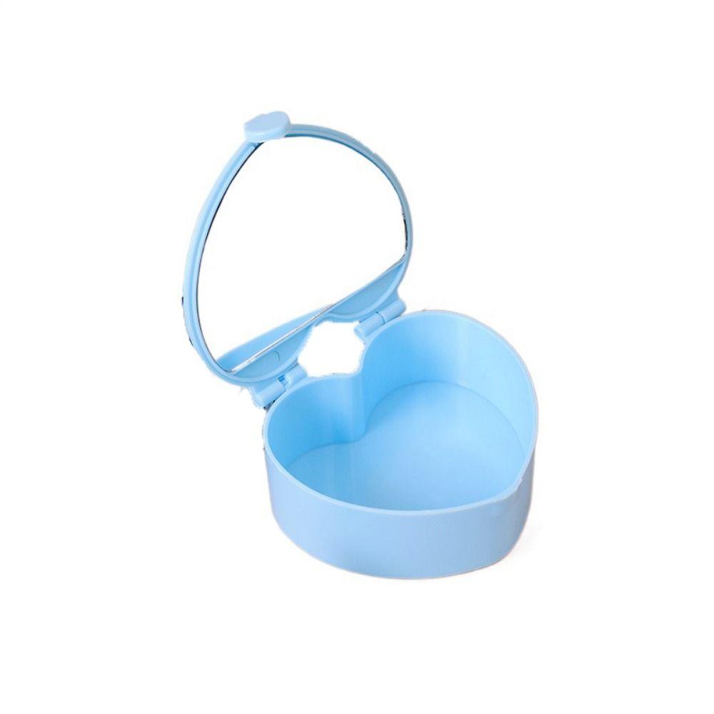 

Safe Children s Desktop Jewelry Box With Mirror Handheld Mirror Box Bedroom синий