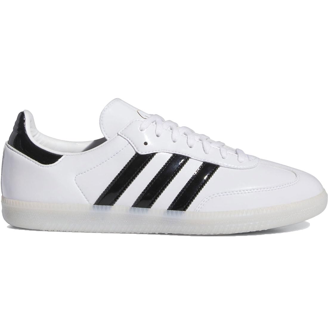 

Adidas Dill Samba Patent Leather Size Japan Shoes, White/Core Black/Gold Metallic, IE5158, 26.0cm,