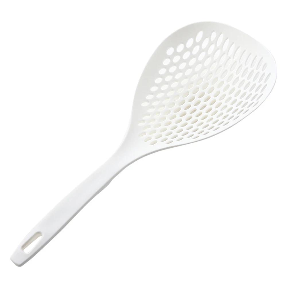 Home Kitchen Leaky Spoon Large Multi-Purpose Fishing Noodle Long Handle Non-Slip Round Strainer Drainer Eco-Friendly