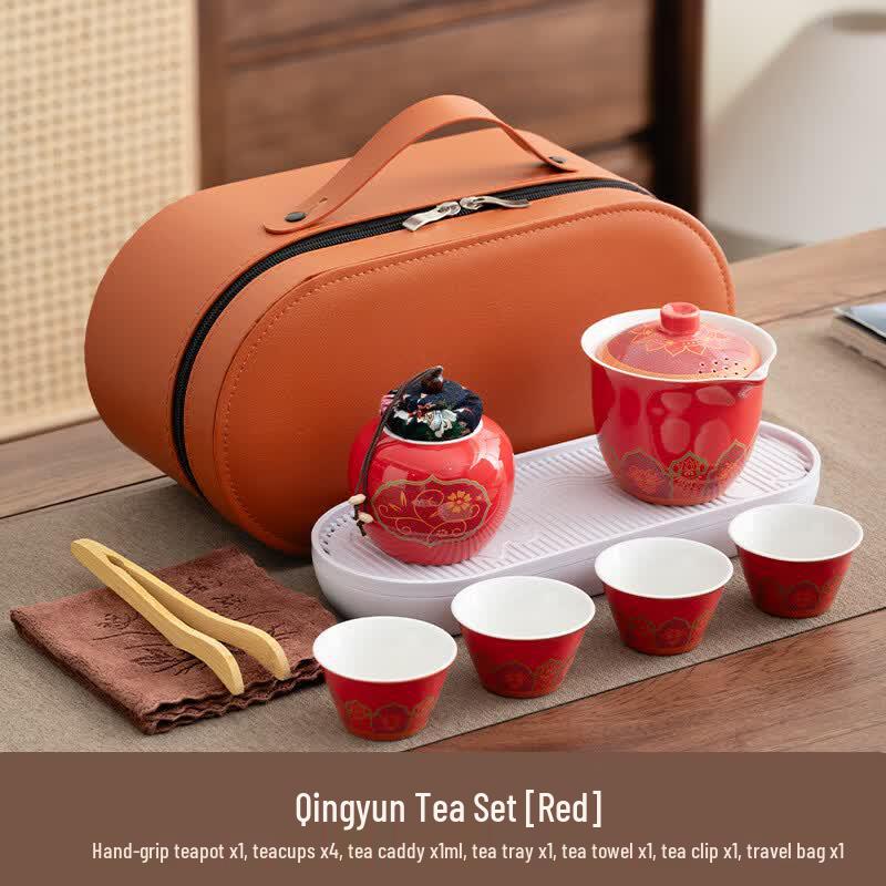 Portable Ceramic Quick Brew Tea Set