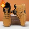 Winter Men's Boots Fashion High Top Cotton Shoes Plush Warm Snow Boots Outdoor Non Slip Platform Shoes Ankle Boots for Men Botas