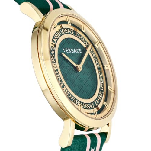 Versace NEW GENERATION Women's Watch, Green Dial, Stainless Steel, Sapphire Crystal, Quartz Movement, 36mm, Swiss Made, VE3M00322