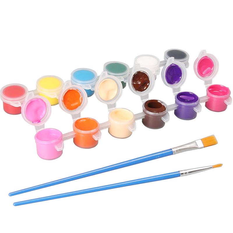 12-Color 3ml Acrylic Paint Set for Kids' DIY Art Projects and Graffiti