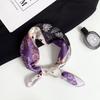 Thin scarf shawl with new temperament silk scarf, high-end versatile sense tied with imitation silk 70 square scarf scarf scarf