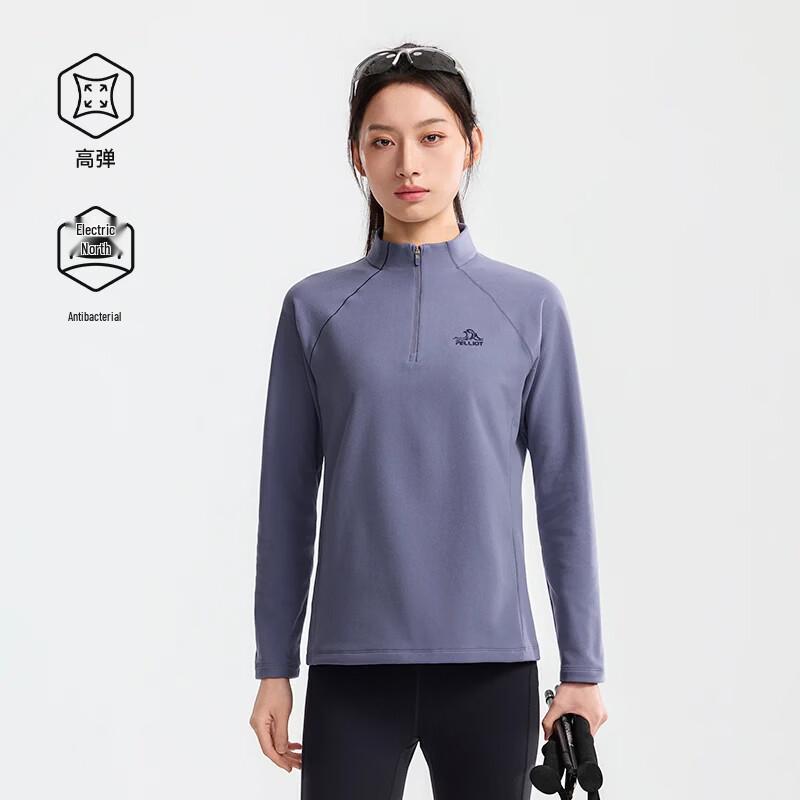 PELLIOT Women's Outdoor Long Sleeve Stand Collar Shirt