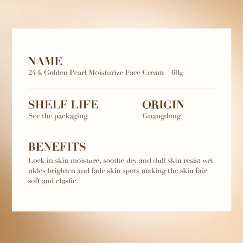 24K Gold Collagen Pearl Cream 60g SADOER Hydrating Moisturizing Cream