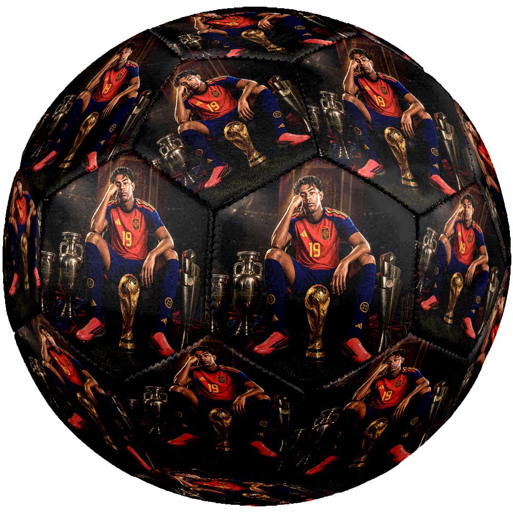 Yamal Size 5 Football Machine-Stitched Indoor/Outdoor Universal Football Soccer Accessory Luxury Gift for Birthday Christmas Wedding