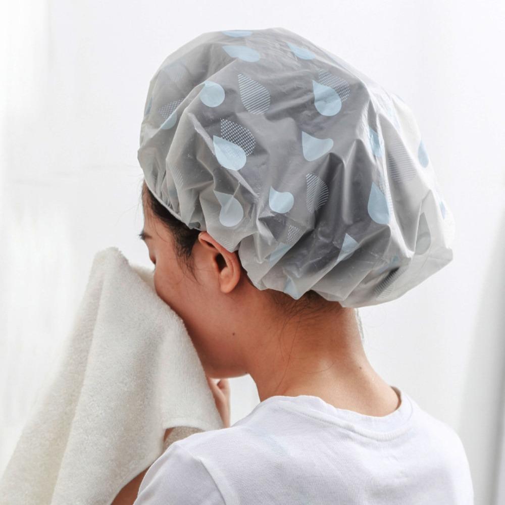 Elastic 1pcs Bathroom Products Adult Women Hotel Shower Cap Hair Cover Bath Hat Head Cover
