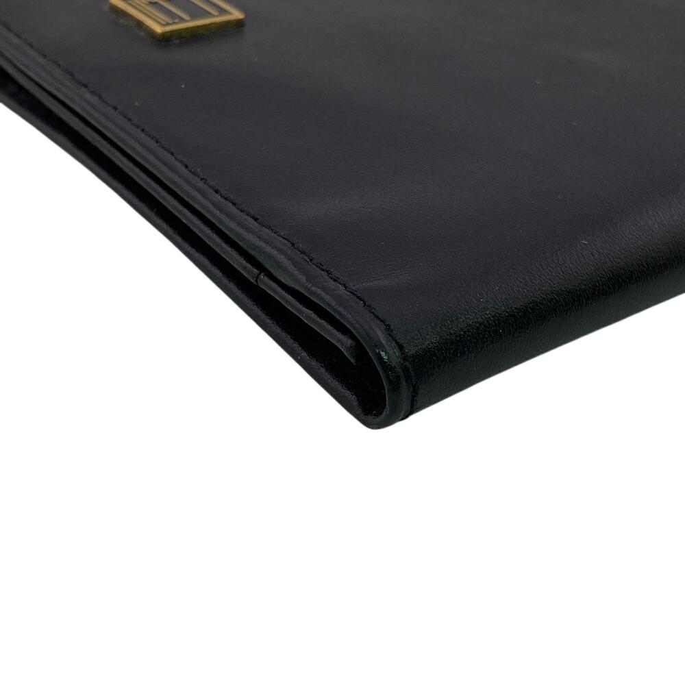 Dunhill Bifold Wallet Long Wallet Card Case leather Bifold Wallet black leather Used