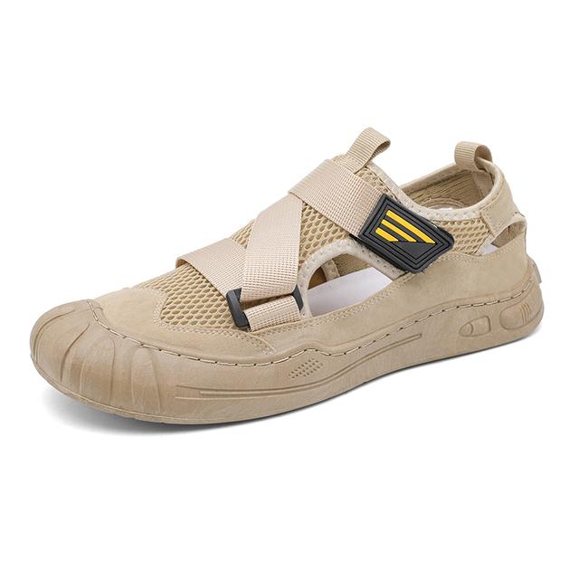 

Уличная водонепроницаемая мужская обувь Обувь для вождения Повседневная офисная мужская обувь Летние дышащие мужские сандалии Высококачественная пляжная обувь 44 коричневый